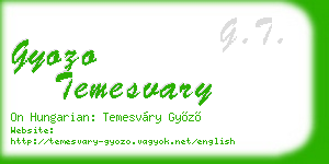 gyozo temesvary business card