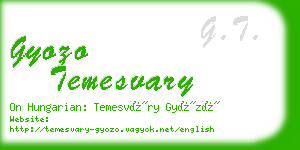 gyozo temesvary business card